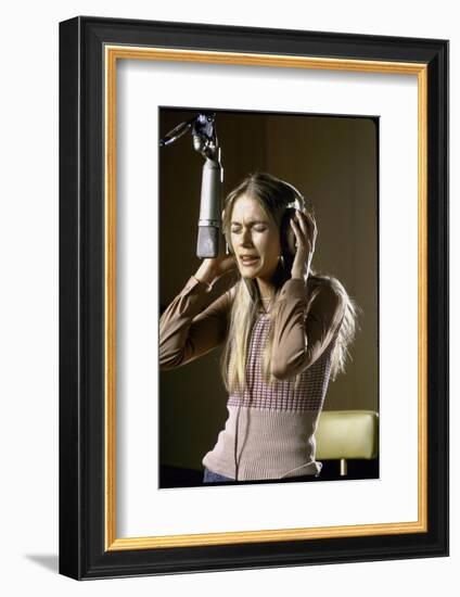 Actress Peggy Lipton in a Recording Studio-Vernon Merritt III-Framed Photographic Print