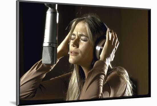 Actress Peggy Lipton in a Recording Studio-Vernon Merritt III-Mounted Photographic Print