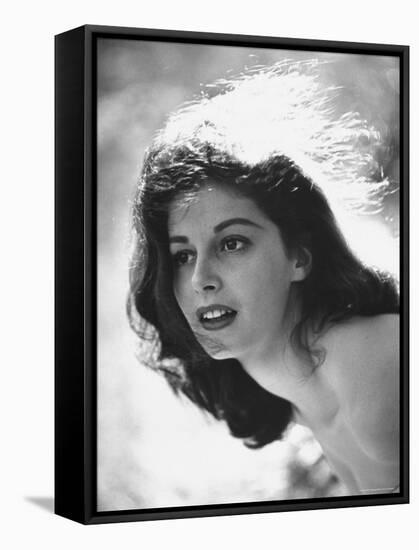 Actress Pier Angeli, 22, Posing in the Woods-Allan Grant-Framed Premier Image Canvas