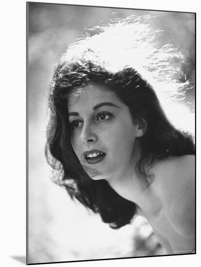 Actress Pier Angeli, 22, Posing in the Woods-Allan Grant-Mounted Premium Photographic Print