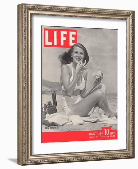 Actress Rita Hayworth, August 11, 1941-Bob Landry-Framed Photographic Print