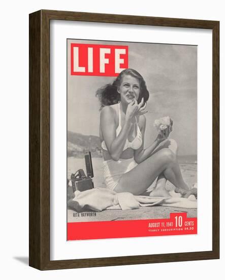 Actress Rita Hayworth, August 11, 1941-Bob Landry-Framed Photographic Print
