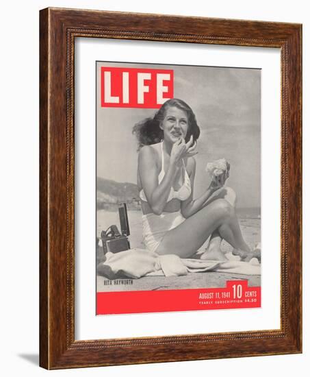 Actress Rita Hayworth, August 11, 1941-Bob Landry-Framed Photographic Print