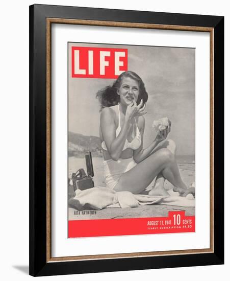 Actress Rita Hayworth, August 11, 1941-Bob Landry-Framed Photographic Print