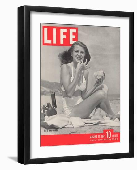 Actress Rita Hayworth, August 11, 1941-Bob Landry-Framed Photographic Print