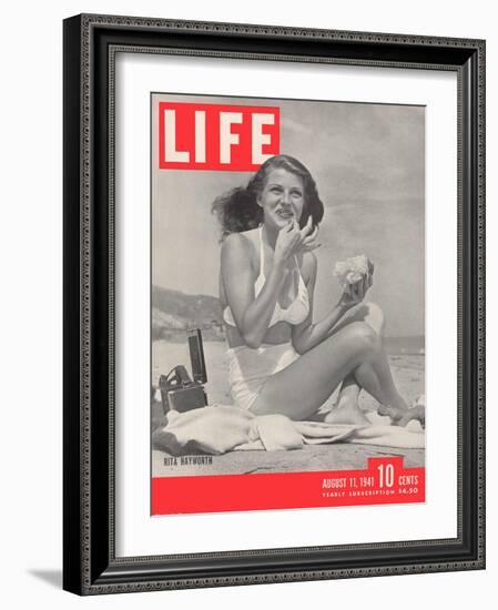 Actress Rita Hayworth, August 11, 1941-Bob Landry-Framed Photographic Print