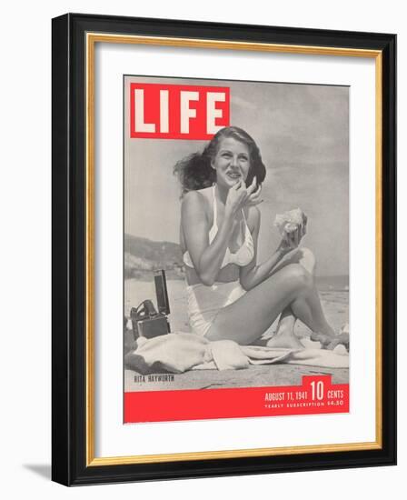 Actress Rita Hayworth, August 11, 1941-Bob Landry-Framed Photographic Print