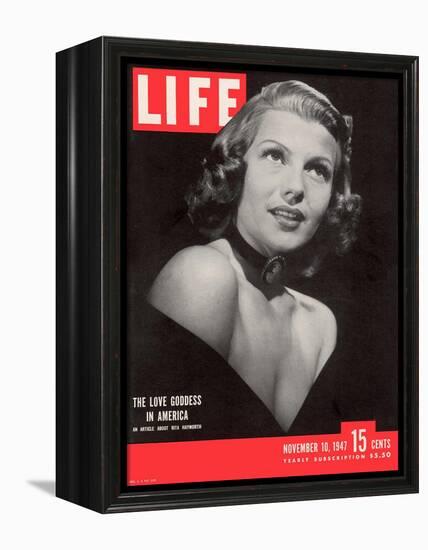 Actress Rita Hayworth, November 10, 1947-John Florea-Framed Premier Image Canvas