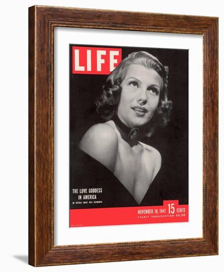 Actress Rita Hayworth, November 10, 1947-John Florea-Framed Photographic Print