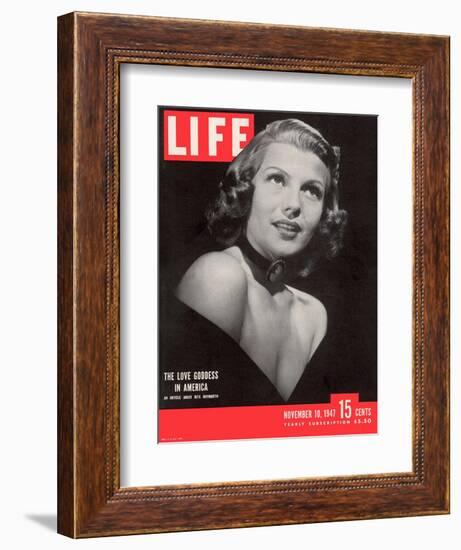 Actress Rita Hayworth, November 10, 1947-John Florea-Framed Photographic Print