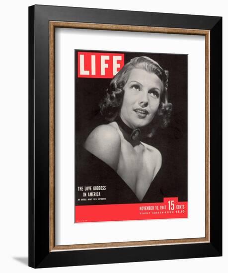 Actress Rita Hayworth, November 10, 1947-John Florea-Framed Photographic Print