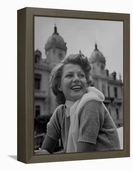 Actress Rita Hayworth Outside Casino-Tony Linck-Framed Premier Image Canvas