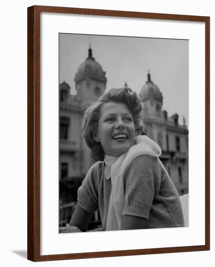 Actress Rita Hayworth Outside Casino-Tony Linck-Framed Premium Photographic Print