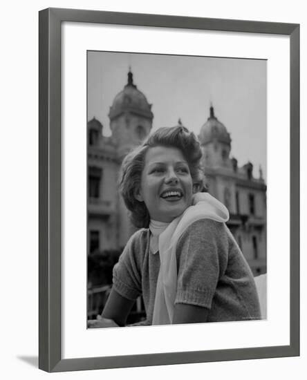 Actress Rita Hayworth Outside Casino-Tony Linck-Framed Premium Photographic Print