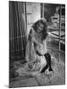 Actress Rita Hayworth Wearing Nude Souffle Negligee in movie "Gilda"-Bob Landry-Mounted Premium Photographic Print
