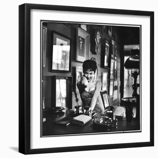 Actress Rita Moreno Imitating the "Sexy Wild" Type-Loomis Dean-Framed Premium Photographic Print