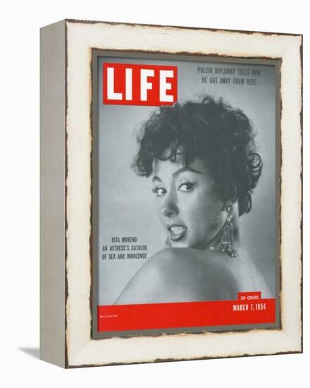 Actress Rita Moreno, March 1, 1954-Loomis Dean-Framed Premier Image Canvas