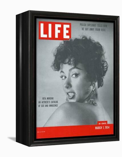 Actress Rita Moreno, March 1, 1954-Loomis Dean-Framed Premier Image Canvas