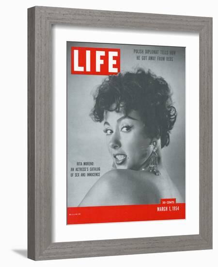 Actress Rita Moreno, March 1, 1954-Loomis Dean-Framed Photographic Print