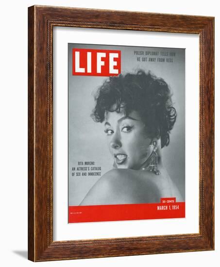 Actress Rita Moreno, March 1, 1954-Loomis Dean-Framed Photographic Print