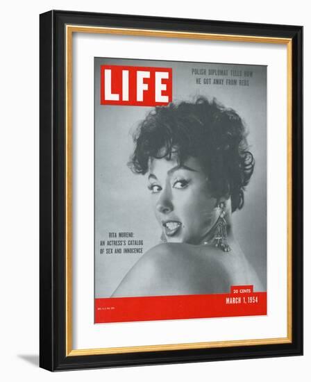 Actress Rita Moreno, March 1, 1954-Loomis Dean-Framed Photographic Print