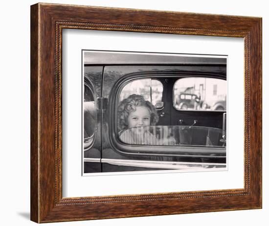 Actress Shirley Temple Arriving at 20th Century Fox Film Studio Lot to Celebrate Eighth Birthday-Alfred Eisenstaedt-Framed Photographic Print