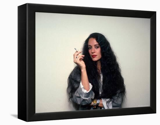 Actress Sonia Braga, Holding Cigarette-David Mcgough-Framed Premier Image Canvas