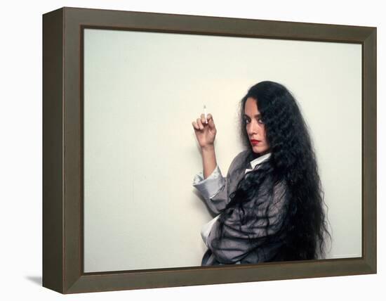 Actress Sonia Braga, Holding Cigarette-David Mcgough-Framed Premier Image Canvas