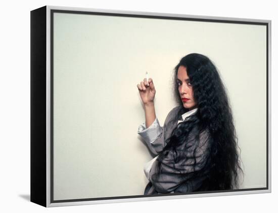 Actress Sonia Braga, Holding Cigarette-David Mcgough-Framed Premier Image Canvas