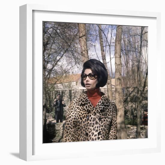 Actress Sophia Loren, 1966-null-Framed Photo