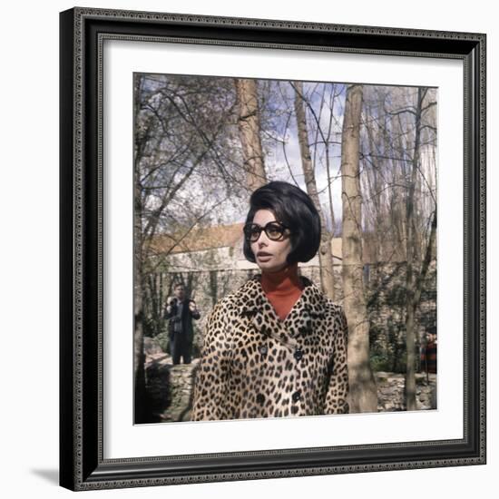 Actress Sophia Loren, 1966-null-Framed Photo