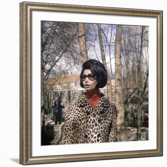 Actress Sophia Loren, 1966-null-Framed Photo