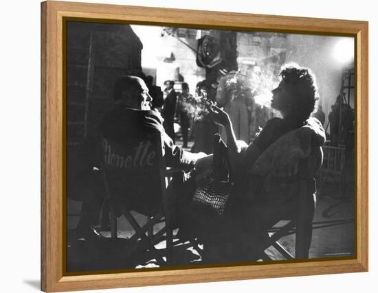 Actress Sophia Loren and Her Manager Carlo Ponti-Loomis Dean-Framed Premier Image Canvas