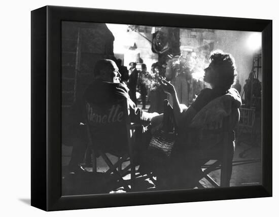 Actress Sophia Loren and Her Manager Carlo Ponti-Loomis Dean-Framed Premier Image Canvas