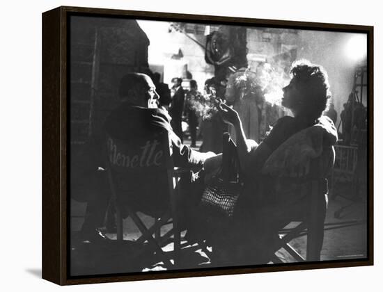Actress Sophia Loren and Her Manager Carlo Ponti-Loomis Dean-Framed Premier Image Canvas