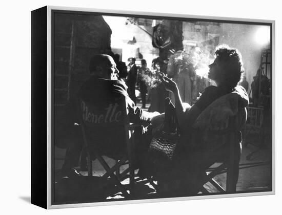 Actress Sophia Loren and Her Manager Carlo Ponti-Loomis Dean-Framed Premier Image Canvas