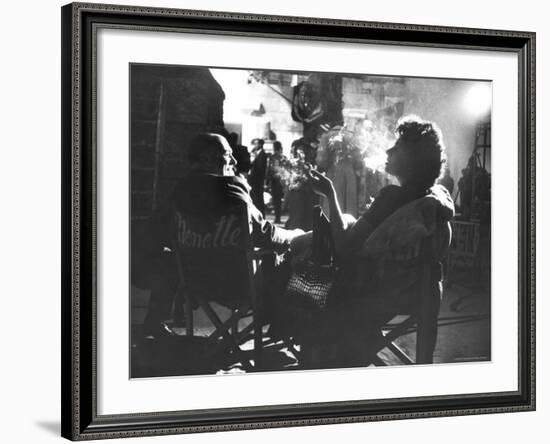 Actress Sophia Loren and Her Manager Carlo Ponti-Loomis Dean-Framed Premium Photographic Print