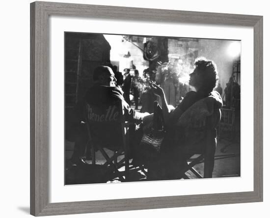 Actress Sophia Loren and Her Manager Carlo Ponti-Loomis Dean-Framed Premium Photographic Print