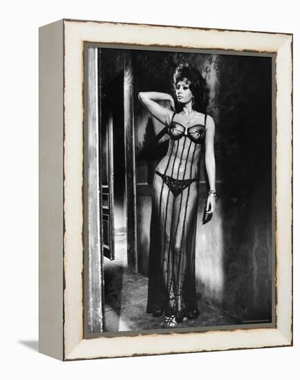 Actress Sophia Loren Costumed in Brothel Scene From the Movie "Marriage Italian Style"-Alfred Eisenstaedt-Framed Premier Image Canvas