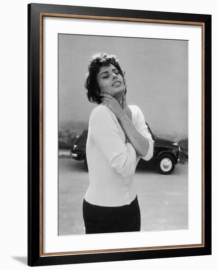 Actress Sophia Loren Displaying a Wide Range of Emotions-Loomis Dean-Framed Premium Photographic Print