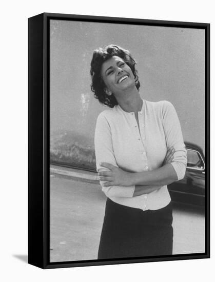 Actress Sophia Loren Displaying a Wide Range of Emotions-Loomis Dean-Framed Premier Image Canvas