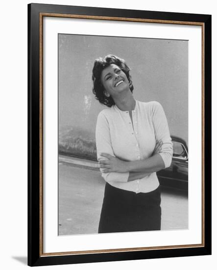 Actress Sophia Loren Displaying a Wide Range of Emotions-Loomis Dean-Framed Premium Photographic Print