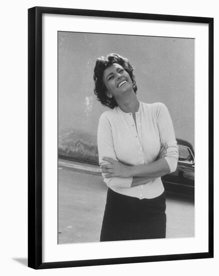 Actress Sophia Loren Displaying a Wide Range of Emotions-Loomis Dean-Framed Premium Photographic Print