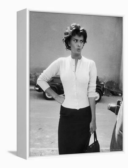 Actress Sophia Loren Displaying a Wide Range of Emotions-Loomis Dean-Framed Premier Image Canvas