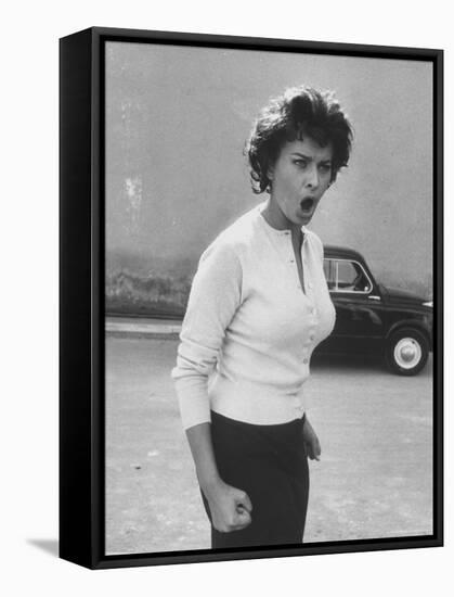 Actress Sophia Loren Displaying a Wide Range of Emotions-Loomis Dean-Framed Premier Image Canvas