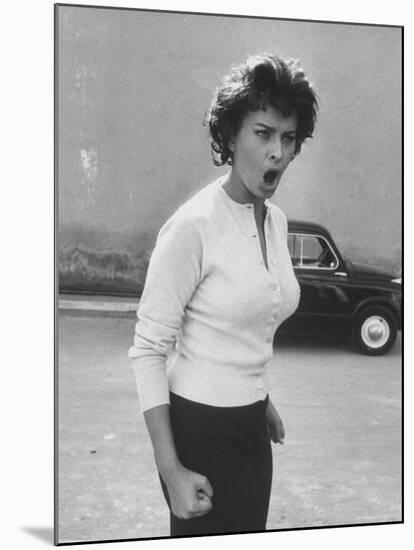 Actress Sophia Loren Displaying a Wide Range of Emotions-Loomis Dean-Mounted Premium Photographic Print