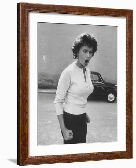 Actress Sophia Loren Displaying a Wide Range of Emotions-Loomis Dean-Framed Premium Photographic Print