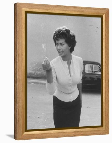 Actress Sophia Loren Displaying a Wide Range of Emotions-Loomis Dean-Framed Premier Image Canvas
