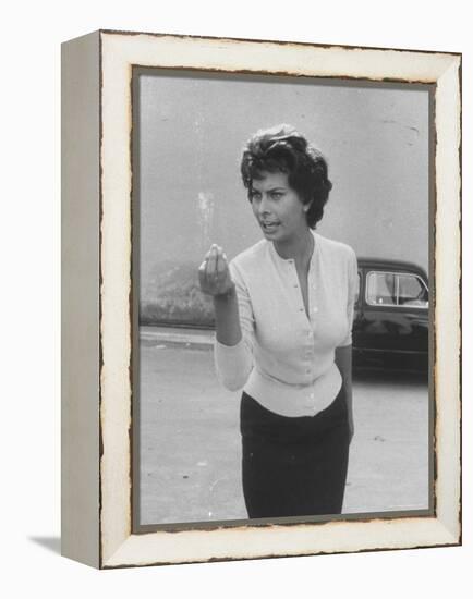 Actress Sophia Loren Displaying a Wide Range of Emotions-Loomis Dean-Framed Premier Image Canvas