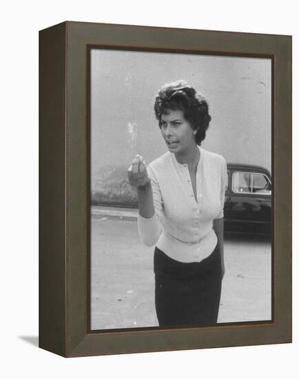 Actress Sophia Loren Displaying a Wide Range of Emotions-Loomis Dean-Framed Premier Image Canvas